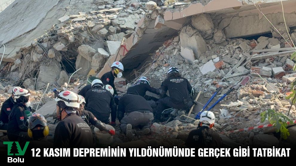 12 Kasım Depreminin yıldönümünde gerçek gibi tatbikat