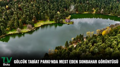 Gölcük Tabiat Parkı'nda mest eden sonbahar görüntüsü