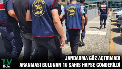 Jandarma göz açtırmadı: Aranması bulunan 10 şahıs hapse gönderildi