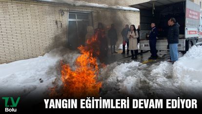 Yangın eğitimleri devam ediyor