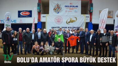 Bolu'da 33 spor kulübüne yüzlerce malzeme dağıtıldı