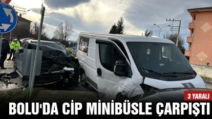 Bolu'da cip minibüsle çarpıştı: 3 yaralı