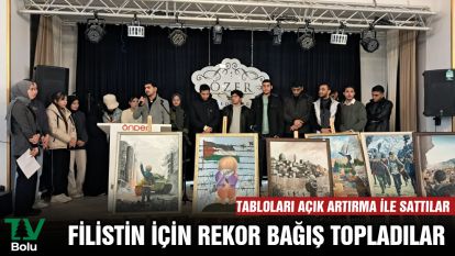 Tabloları açık artırma ile sattılar.....FİLİSTİN İÇİN REKOR BAĞIŞ TOPLADILAR