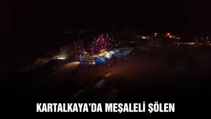 Kartalkaya'da meşaleli şölen