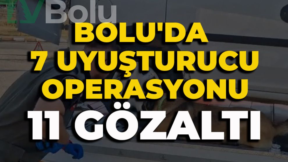 Bolu'da  7 uyuşturucu operasyonu: 11 gözaltı