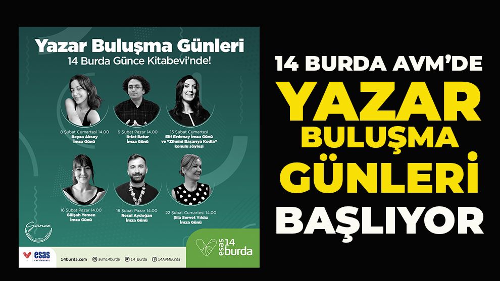 14 Burda AVM'de Yazar İmza Günleri başlıyor
