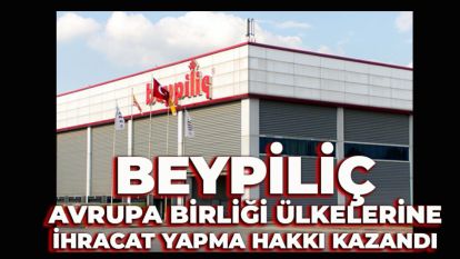 BEYPİLİÇ, AVRUPA BİRLİĞİ ÜLKELERİNE İHRACAT YAPMA HAKKI KAZANDI