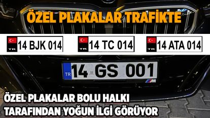 Özel plakalar trafikte  14 GS, 14 TC, 14 ATA