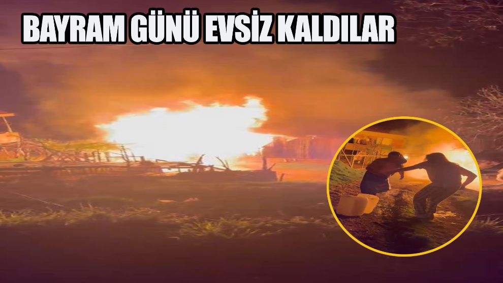 Bayram günü evsiz kaldılar
