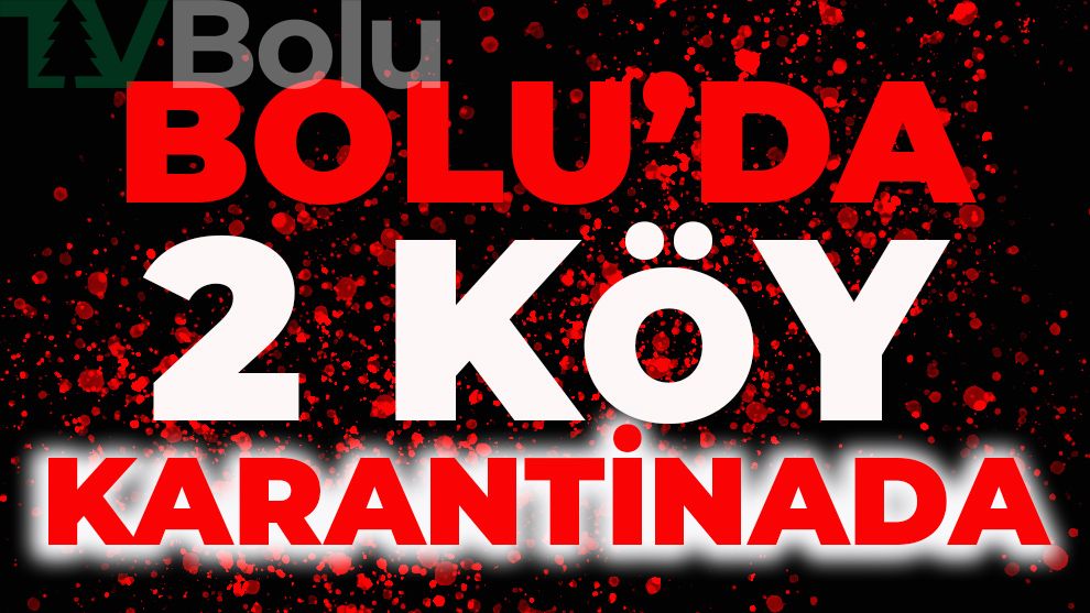 BOLU'DA 2 KÖY KARANTİNAYA ALINDI