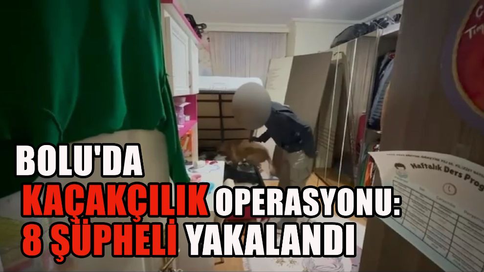 Bolu'da kaçakçılık operasyonu: 8 şüpheli yakalandı