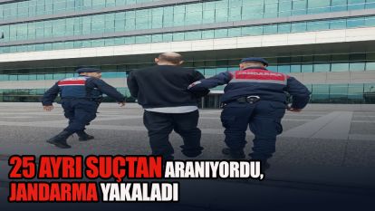25 ayrı suçtan aranıyordu, jandarma yakaladı