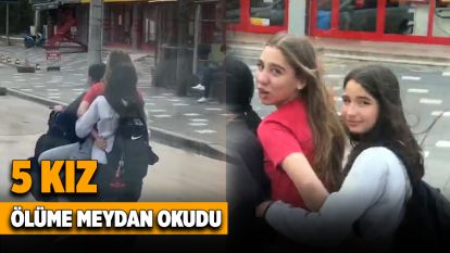 5 kız ölüme meydan okudu...Bir elektrikli motosiklete 5 kız birden bindi