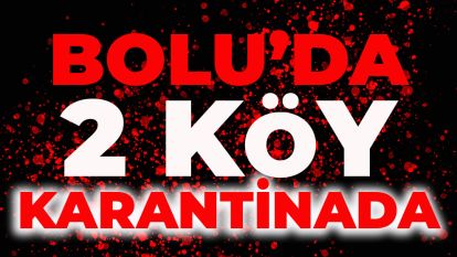 BOLU'DA 2 KÖY KARANTİNAYA ALINDI