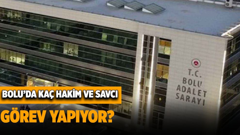 Bolu’da kaç Hakim ve Savcı görev yapıyor?