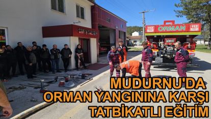 Mudurnu'da orman yangınına karşı tatbikatlı eğitim