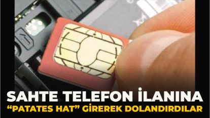 Sahte telefon ilanına “Patates Hat” girerek dolandırdılar