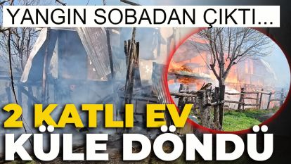 Sobadan çıkan yangın evi küle çevirdi