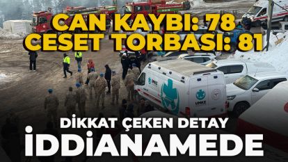 78 kişinin hayatını kaybettiği Grand Kartal Otel faciasında 81 ceset torbası kullanılması iddianamede