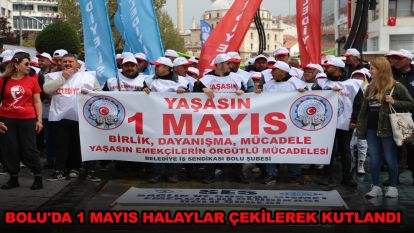 Bolu'da 1 Mayıs halaylar çekilerek kutlandı