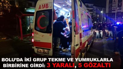 Bolu'da iki grup tekme ve yumruklarla birbirine girdi: 3 yaralı, 5 gözaltı