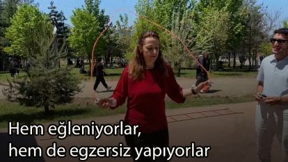 Hem eğleniyorlar, hem de egzersiz yapıyorlar