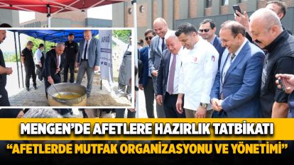 Mengen'de Afetlere karşı “Afetlerde Mutfak Organizasyonu ve Yönetimi” programı düzenlendi