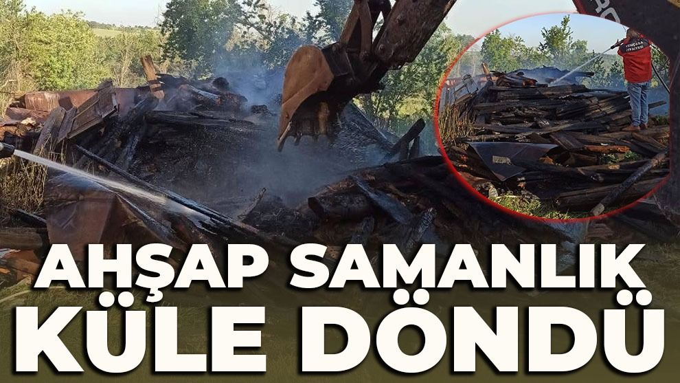 Bolu'da ahşap samanlık küle döndü