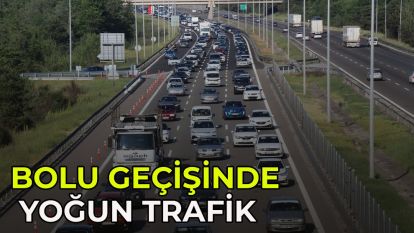 Bolu geçişinde yoğun trafik