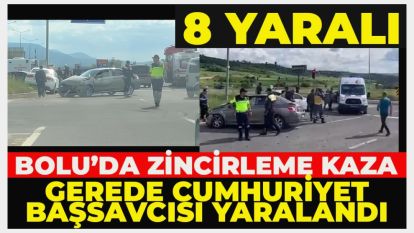 Bolu'da zincirleme kaza: 8 yaralı