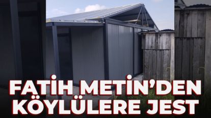 Fatih Metin'den köylülere jest