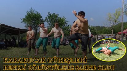 Karakucak Güreşleri renkli görüntülere sahne oldu