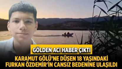 Gölden acı haber çıktı