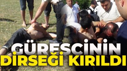 Güreşçinin dirseği kırıldı