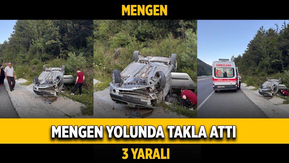 Kontrolden çıkan otomobil takla attı: 3 yaralı