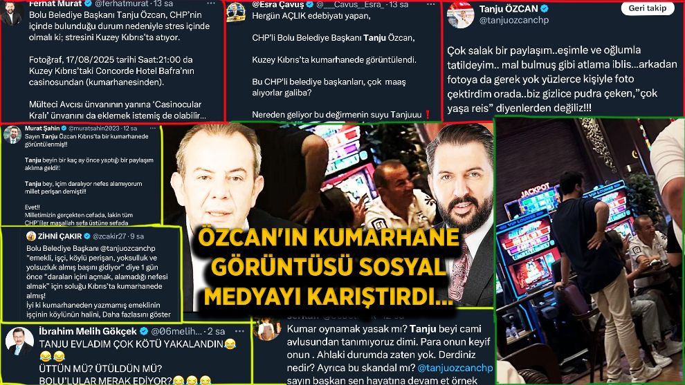 TANJU ÖZCAN X'TE YİNE TT OLDU...ÖZCAN'IN KUMARHANE GÖRÜNTÜSÜ SOSYAL MEDYAYI KARIŞTIRDI...
