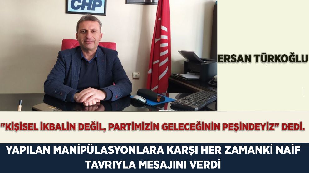Yapılan manipülasyonlara karşı her zamanki naif tavrıyla mesajını verdi....Mavi Listenin önde gelen ismi Ersan Türkoğlu: 