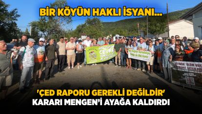 BİR KÖYÜN HAKLI İSYANI... 'ÇED RAPORU GEREKLİ DEĞİLDİR' KARARI KÖYÜ AYAĞA KALDIRDI