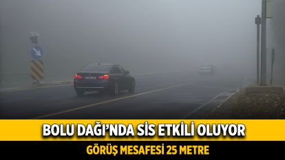 Bolu Dağı'nda sis etkili oluyor: Görüş mesafesi 25 metre