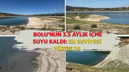  Bolu'nun 3.5 aylık içme suyu kaldı: Su seviyesi yüzde 26