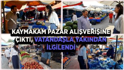 Kaymakam pazar alışverişine çıktı, vatandaşla yakından ilgilendi