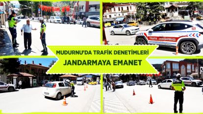 Mudurnu'da trafik denetimleri jandarmaya emanet