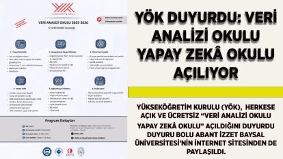YÖK duyurdu: Veri Analizi Okulu-Yapay Zekâ Okulu açılıyor