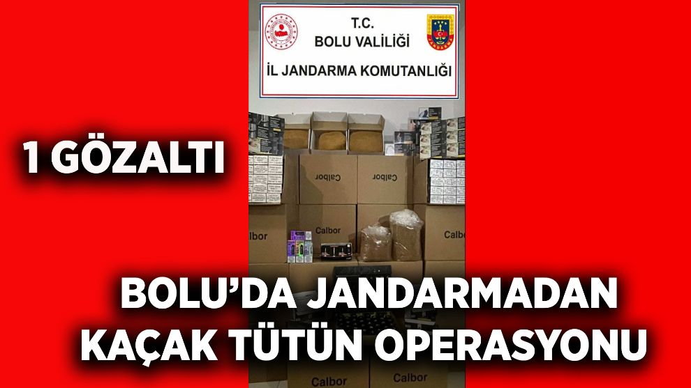 Bolu’da Jandarmadan Kaçak Tütün Operasyonu: 1 Gözaltı
