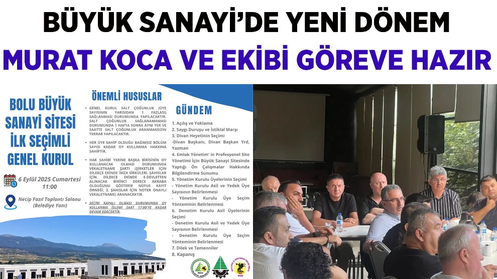 Büyük Sanayi’de yeni dönem: Murat Koca ve ekibi göreve hazır