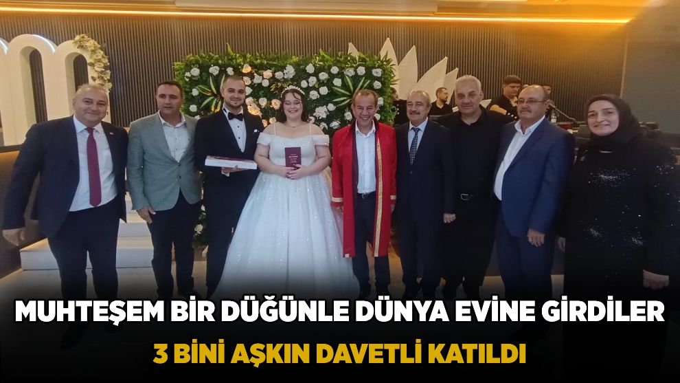 Muhteşem bir düğünle dünya evine girdiler... 3 bini aşkın davetli katıldı