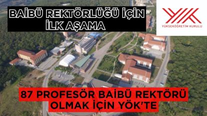 BAİBÜ Rektörlüğü için ilk aşama....87 Profesör BAİBÜ Rektörü olmak için YÖK'te