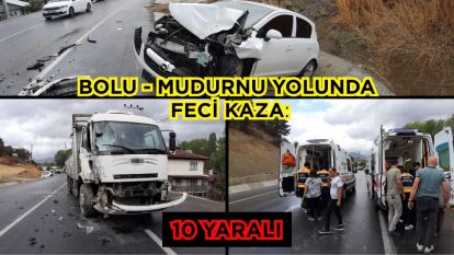 Bolu-Mudurnu yolunda feci kaza: 10 yaralı
