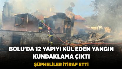 Bolu'da 12 yapıyı kül eden yangın kundaklama çıktı: Şüpheliler itiraf etti
