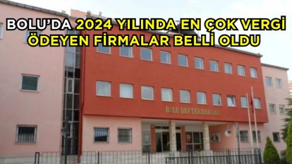 Bolu'da, 2024 yılında en çok vergi ödeyen firmalar belli oldu
